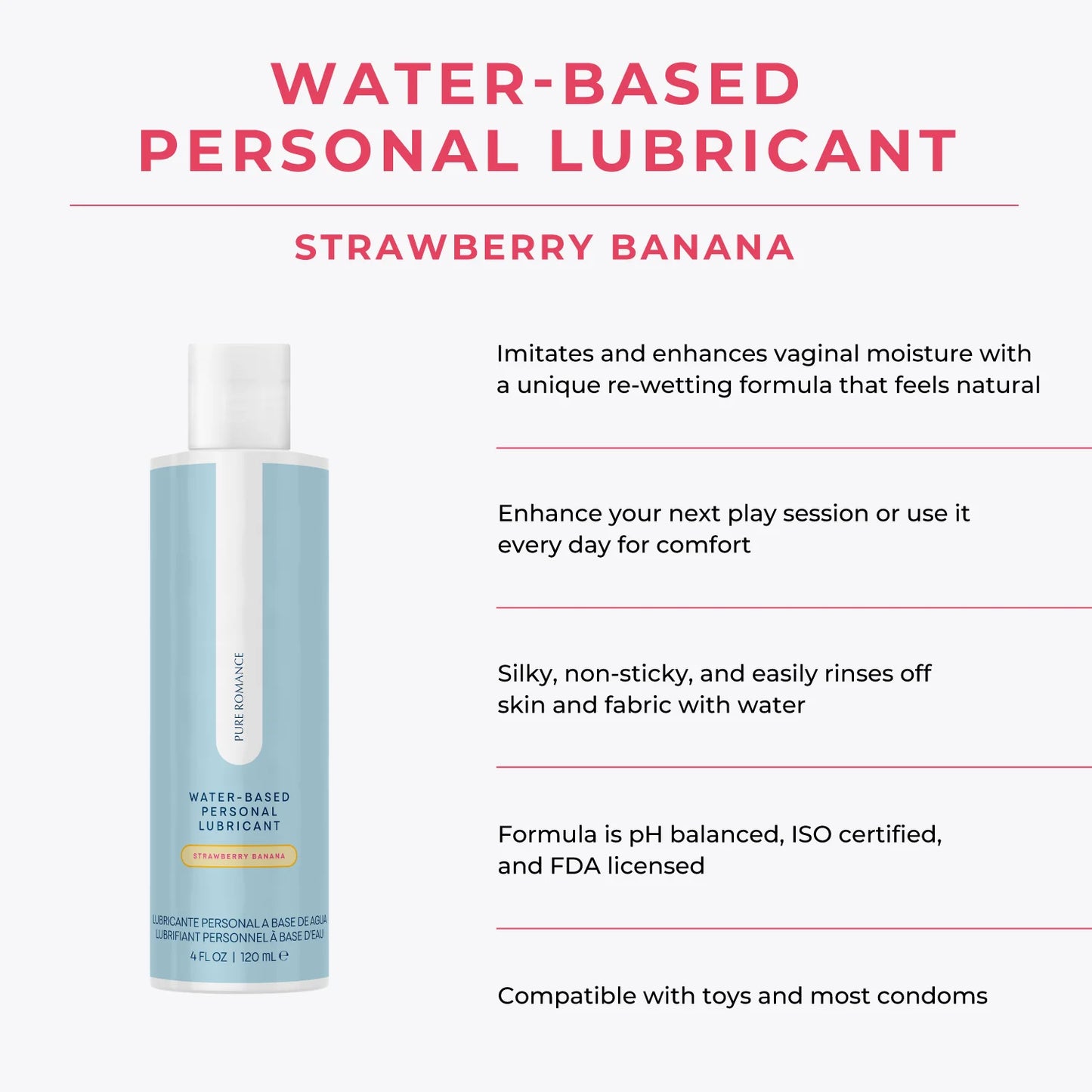 Water-Based Personal Lubricant - Strawberry Banana
Personal Moisturizer