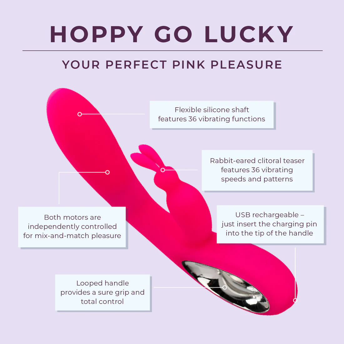 Hoppy Go Lucky
Dual-Action Rabbit Vibrator