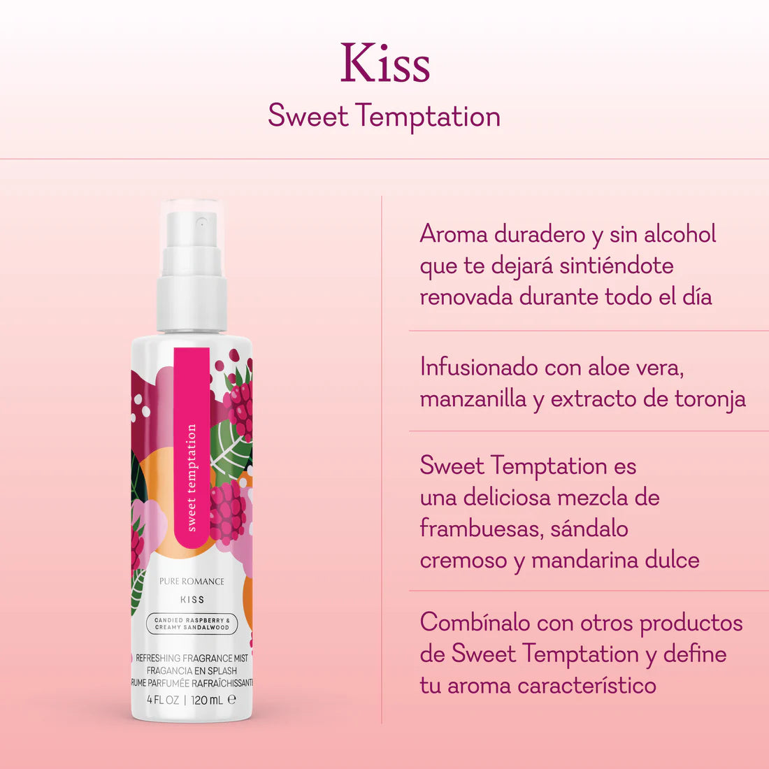 Kiss - Sweet Temptation
Refreshing Fragrance Mist