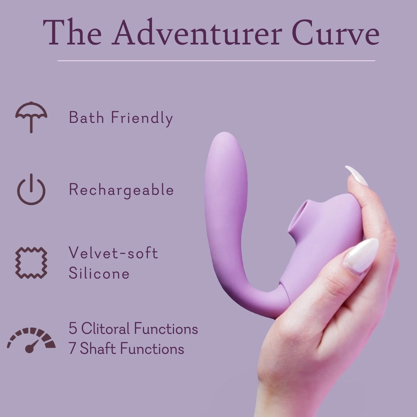 The Adventurer Curve
Air Pressure Dual Action Vibrator