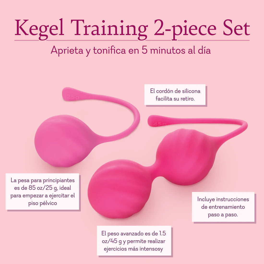 Kegel Training 2-Piece Set
Pelvic Fitness Exercisers