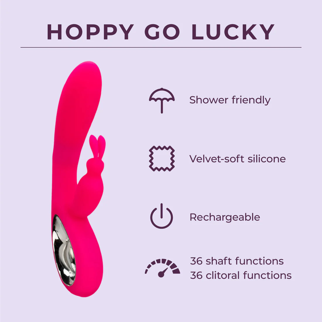 Hoppy Go Lucky
Dual-Action Rabbit Vibrator