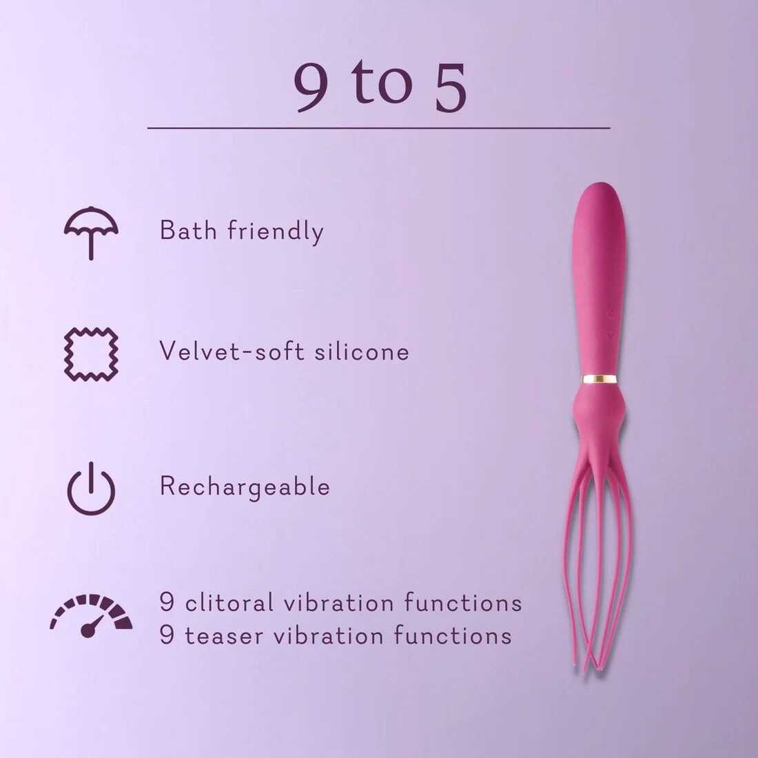 9 to 5 VIBRATOR WITH SILICONE TASSEL TEASERS